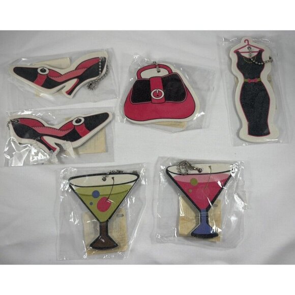 Novelty Nail Files Girls Nigh Out Martini High Heel Shoe Purse Set of 6 NEW - Picture 1 of 6